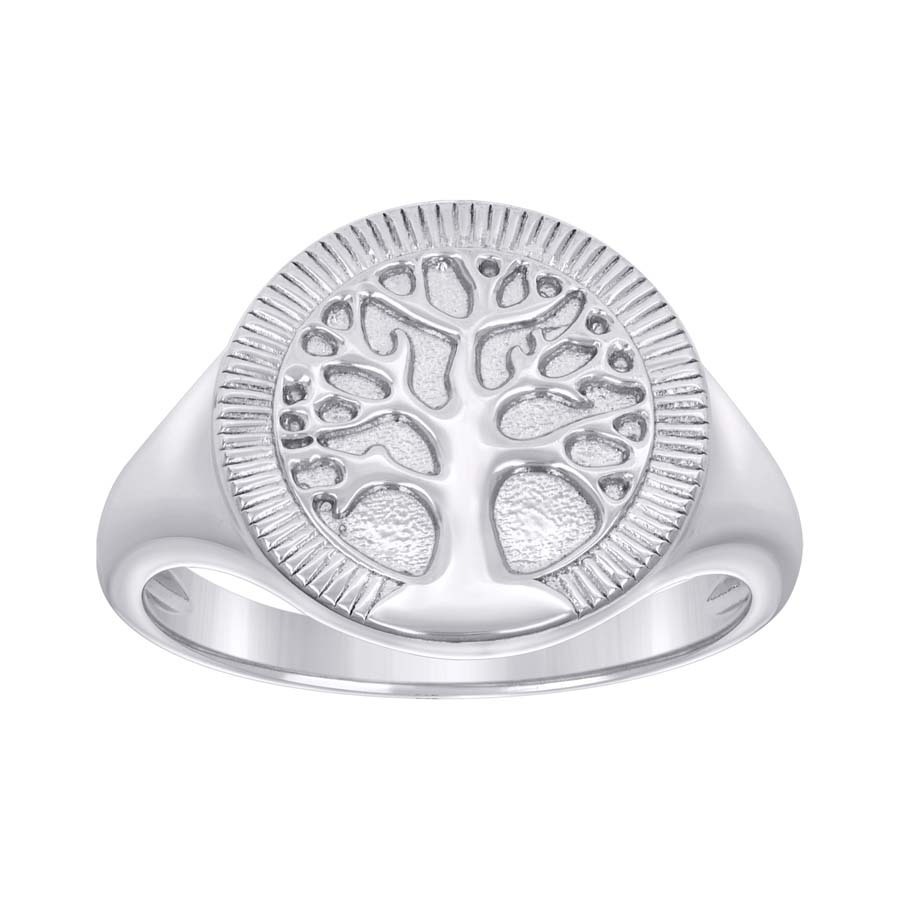 925 Sterling Silver Mens Tree Of Life Good Luck Ring Size 8 60$